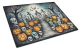 NEW Calaveras Sugar Skulls Spooky Halloween Glass Cutting Board Decorative Tempered Glass Kitchen Cutting and Serving Board Large Size Chopping Board