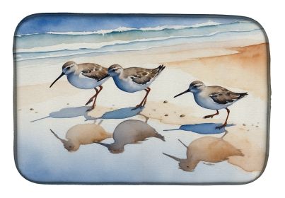 Sandpipers Dish Drying Mat Absorbent Dish Drying Mat Pad for Kitchen Counter Dish Drainer Mat for Countertop, 14 x 21", Multicolor