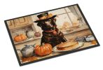 Chocolate Lab Fall Kitchen Pumpkins Doormat Front Door Mat Indoor Outdoor Rugs for Entryway, Non Slip Washable Low Pile, 24H X 36W