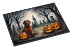 Irish Setter Spooky Halloween Doormat Front Door Mat Indoor Outdoor Rugs for Entryway, Non Slip Washable Low Pile, 24H X 36W