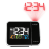 La Crosse Technology Color Entry Level Projection Black LED Alarm Clock with Temperature, W85923