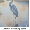 Blue Heron in the Golden Hour Glass Cutting Board Decorative Tempered Glass Kitchen Cutting and Serving Board Large Size Chopping Board