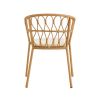 Outdoor dinner simple bamboo woven chair table legs