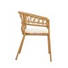 Outdoor dinner simple bamboo woven chair table legs