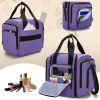 Makeup Bag 4 Inner Removable Pouches,Multifunctional Cosmetic Holds Makup/Hair Supplies Patent Pending Purple Cosmetic Bags