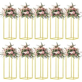 23.6'' 10 Pcs Column Vases Gold Centerpieces for Table Metal Flower Stand Gold Wedding Centerpieces Freight Free Room Decor Vase