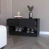 Tulip Storage Bench, Two Drawers, Two Shelves