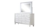 Sterling Mirror Framed Dresser Made With Wood in White Color