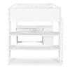 Full Size Loft Bed with Ladder, Shelves, and Desk, White