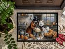 American Eskimo Fall Kitchen Pumpkins Doormat Front Door Mat Indoor Outdoor Rugs for Entryway, Non Slip Washable Low Pile, 24H X 36W