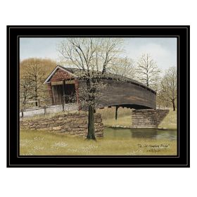 Trendy Decor 4U "The Old Humpback Bridge" Framed Wall Art, Modern Home Decor Framed Print for Living Room