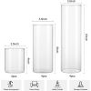 12 Pack Glass Cylinder Vase 4, 8,12 Inch Tall Clear Vases for Wedding Dinners Party Event Floating Hurricane Candle Holder Vase