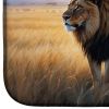 Lions at Dawn Dish Drying Mat Absorbent Dish Drying Mat Pad for Kitchen Counter Dish Drainer Mat for Countertop, 14 x 21", Multicolor