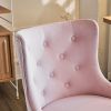 Lift wheel five-star foot back pull point flannelette light pink gold feet indoor leisure chair simple Nordic style