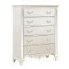 Glamorous Champagne Finish Chest of 5 Drawers Textural Panels Traditional Luxury Bedroom Furniture 1pc