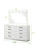 Coco Modern Style 8-Drawer Dresser Made with Wood in Milky White