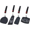 Silicone Spatula Turner, 4-Pack Spatulas 600°F Heat Resistant Set for Nonstick Cookware, Kitchen Cooking Utensils BPA Free Rubber Egg, Crepe, Pancake