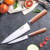 Kitchen Knife Set, 8-Piece Rose Gold Ultra Sharp Stainless Steel Knife Block Set, Professional Chef Knife Set with Accessories for Kitchen