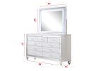 Sterling Mirror Framed Dresser Made With Wood in White Color