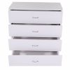 MDF Wood Simple 4-Drawer Dresser White