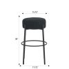 30" Tall, Round High Bar Stools, Set of 2 - Contemporary upholstered dining stools for kitchens