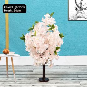 Artificial Cherry Tree for Interior Decoration, Wishing Tree, Simulation Plant, Party, Wedding, Home (Color: 60cm light pink)