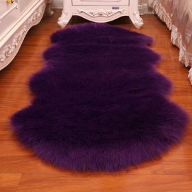 New Carpet Plush Soft Sheepskin Bedroom Carpet Imitation Wool Pad Long Hair Bedside Mat Sofa Cushion Rugs Living Room Fur Carpet (Color: PD1003, size: 60x200cm)