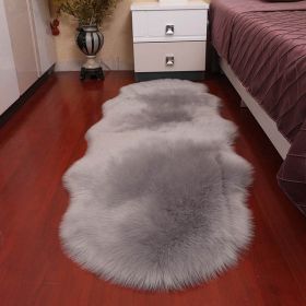 New Carpet Plush Soft Sheepskin Bedroom Carpet Imitation Wool Pad Long Hair Bedside Mat Sofa Cushion Rugs Living Room Fur Carpet (Color: PD1002, size: 60x120cm)